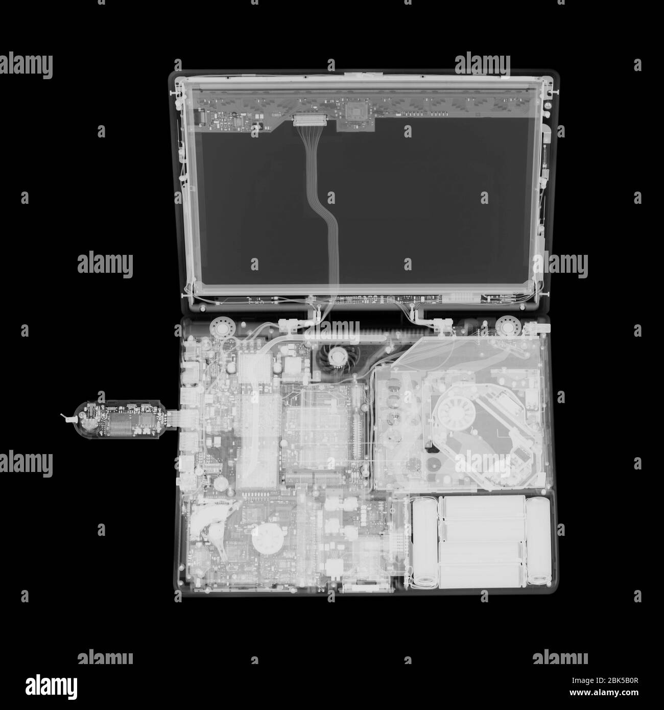 Computer portatile, raggi X. Foto Stock