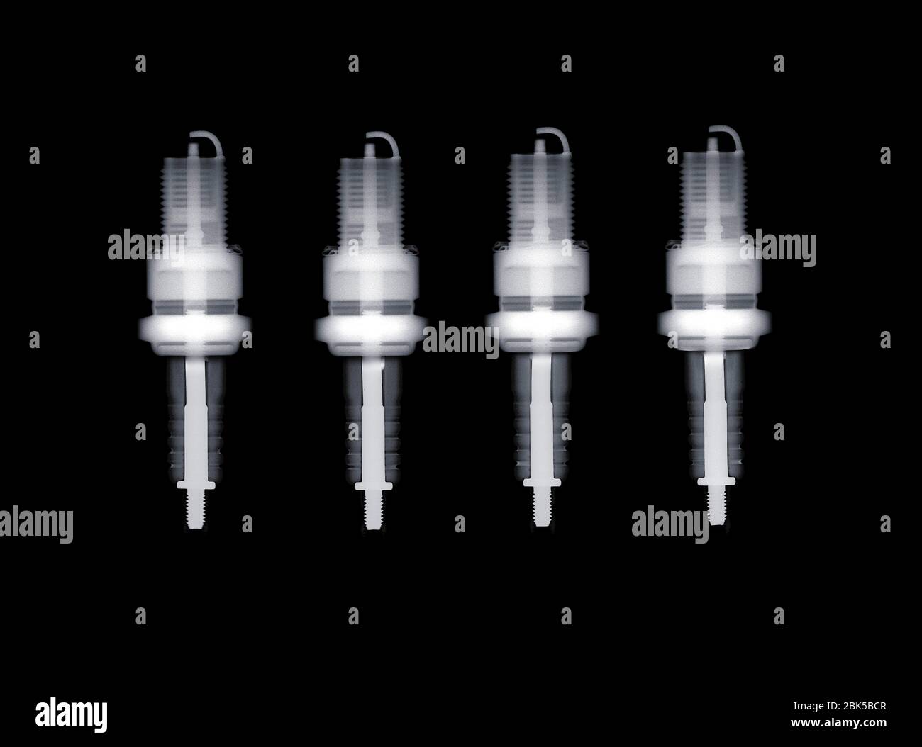 Candele per uso automobilistico, raggi X. Foto Stock