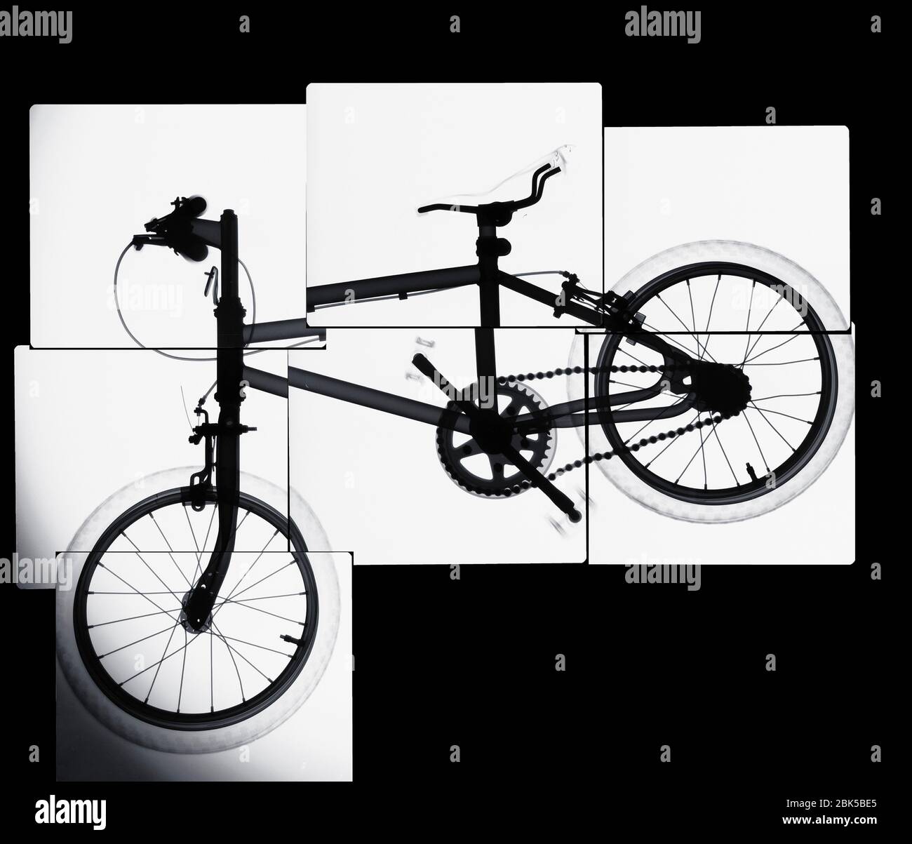 Montaggio bicicletta, raggi X. Foto Stock
