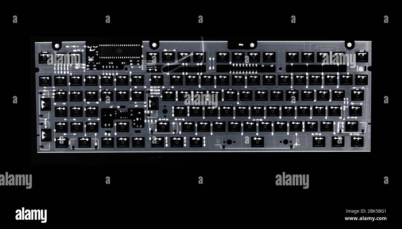 Tastiera del computer, raggi X. Foto Stock