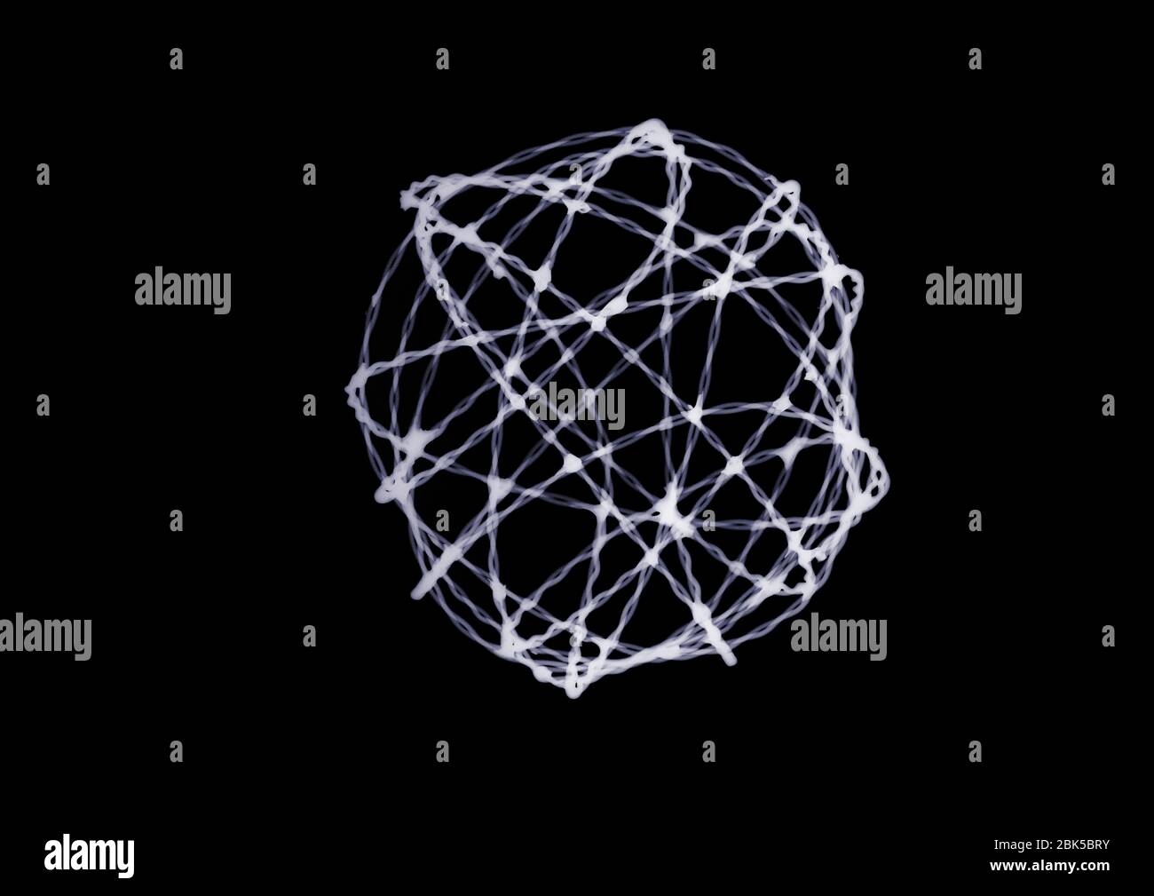 Ornamento sfera metallica, raggi X. Foto Stock