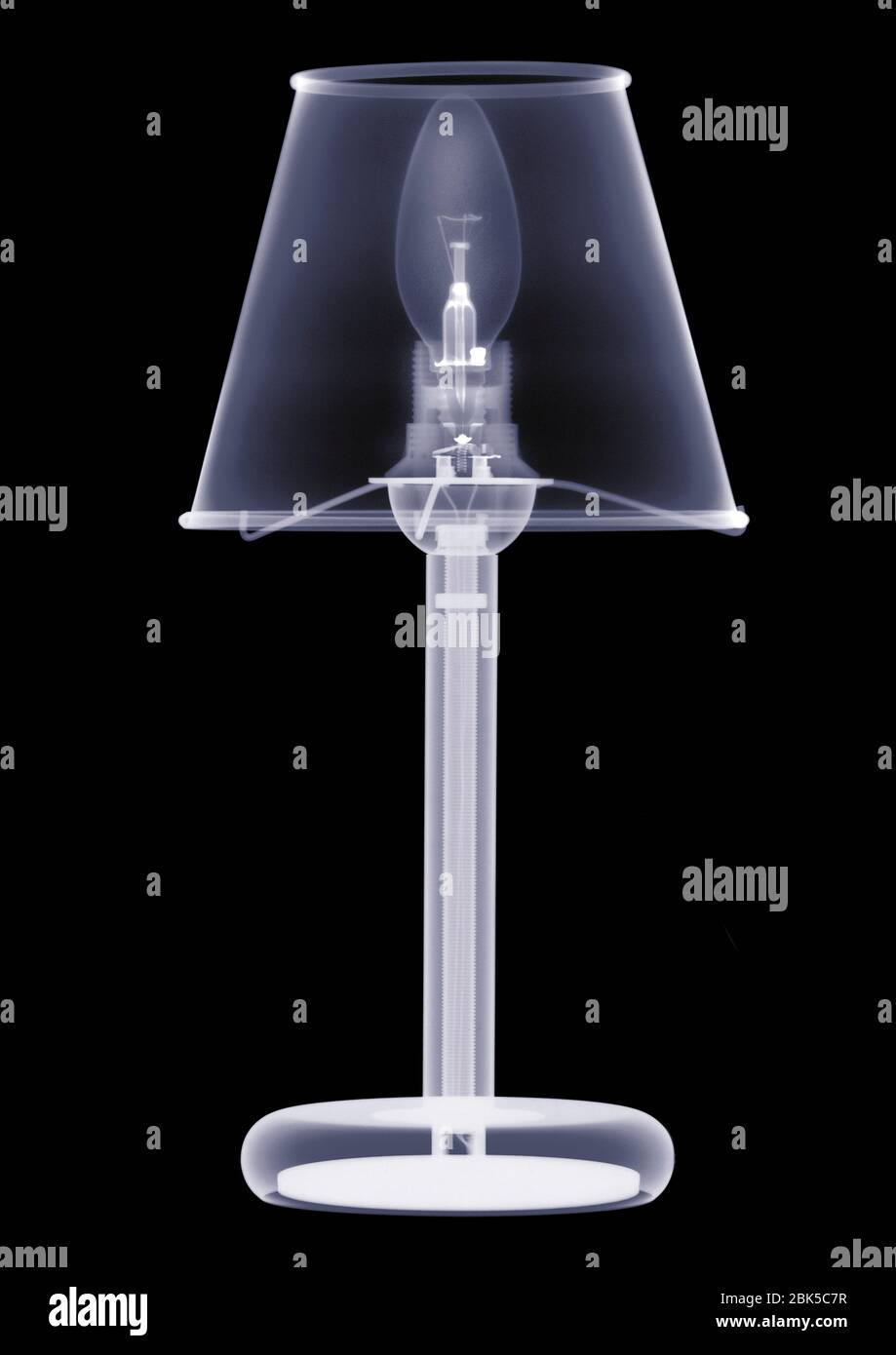 Lampada da tavolo, raggi X. Foto Stock