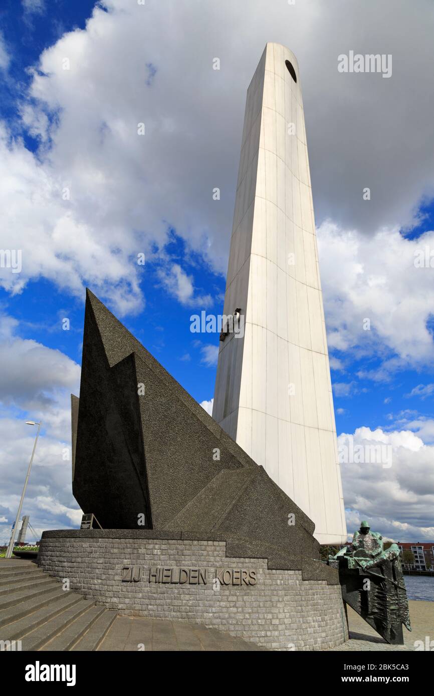 Naval War Memorial, Quartiere Marittimo di Rotterdam South Holland, Paesi Bassi, Europa Foto Stock