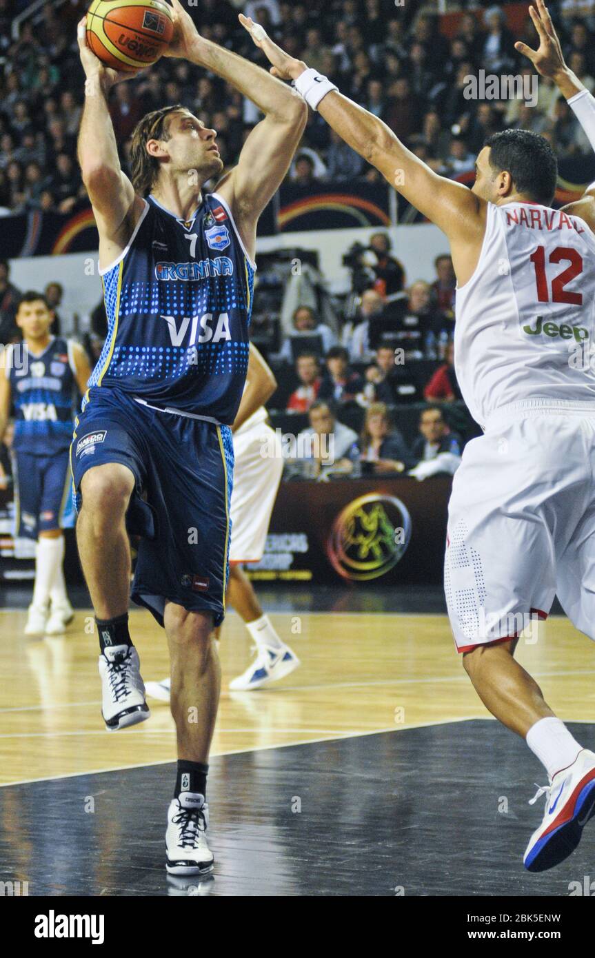 Fabricio Oberto. Nazionale Argentina di pallacanestro. Torneo FIBA Americas, Mar del Plata 2011 Foto Stock