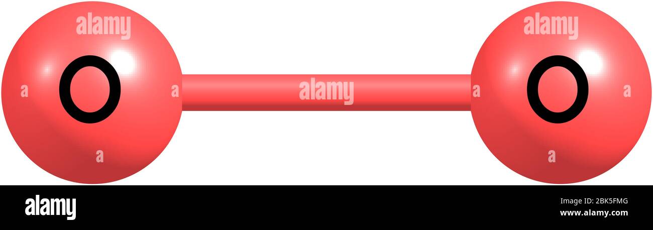 L'ossigeno è una parte importante dell'atmosfera ed è usato nella respirazione. Foto Stock