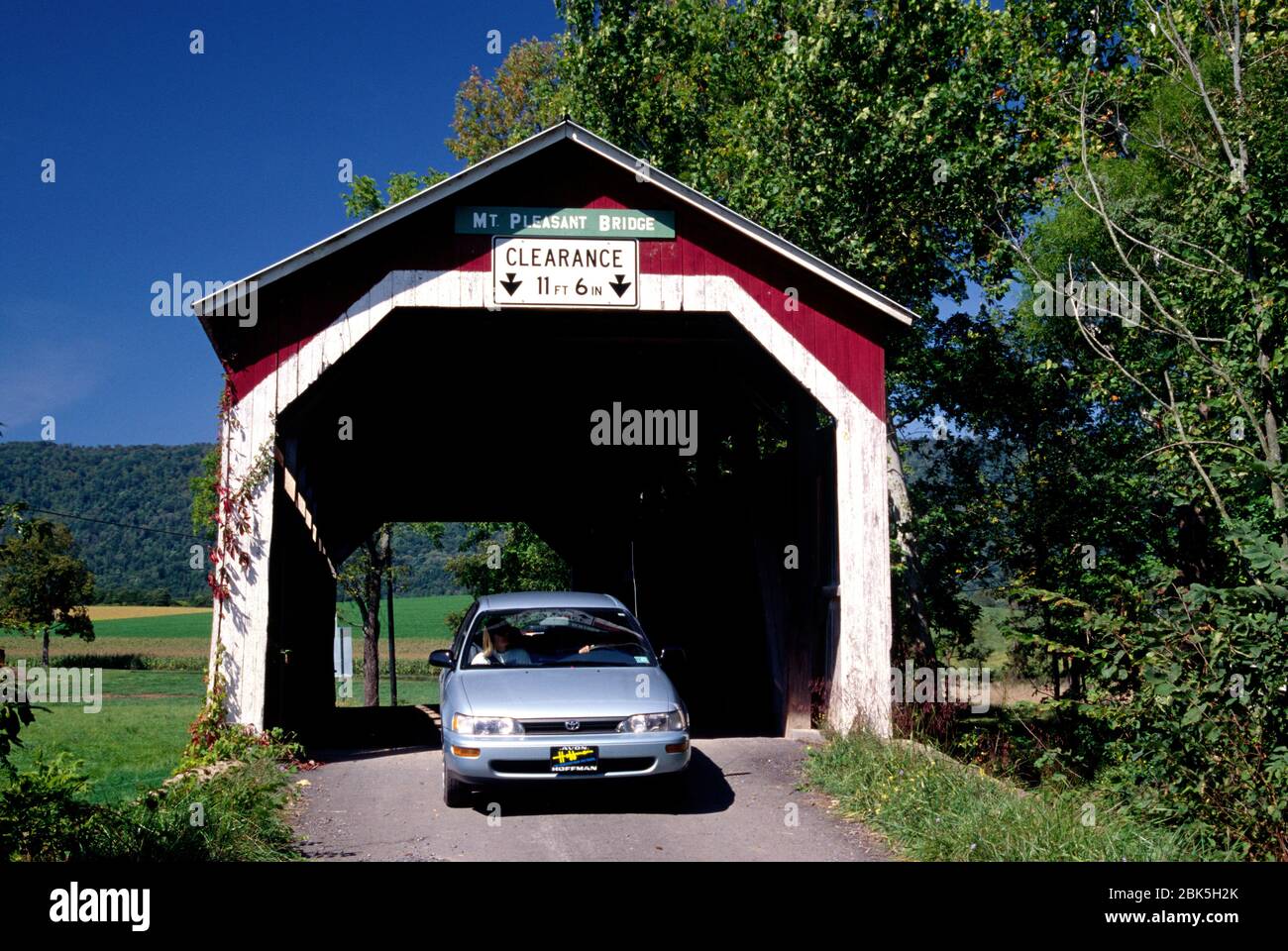 Mount Pleasant Covered Bridge, Perry County, Pennsylvania Foto Stock