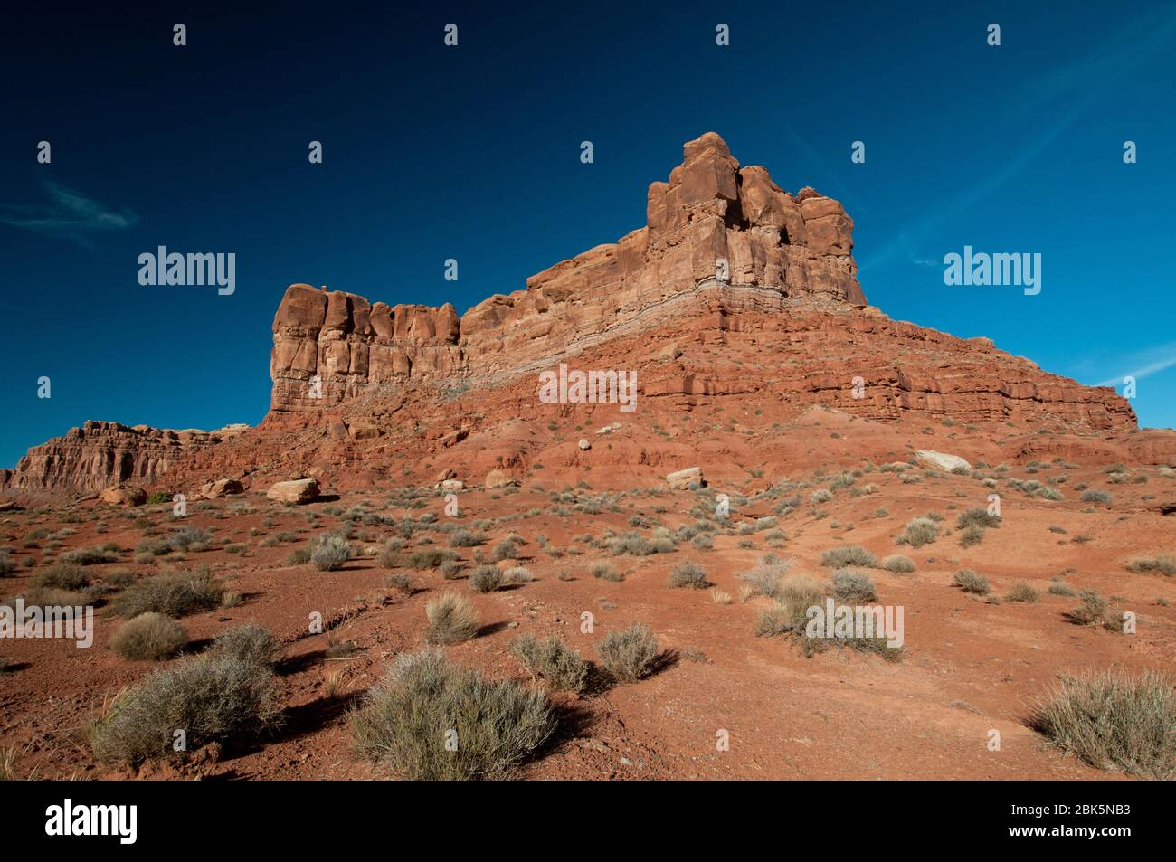 Impostazione di Hen Butte nella Valle degli dei, Utah Foto Stock
