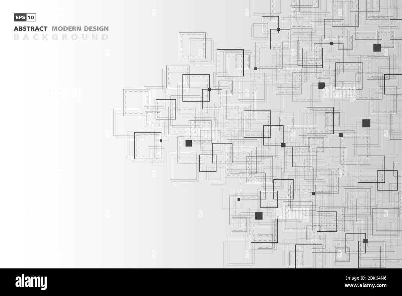 Tecnologia astratta sfondo quadrato nero disegno. Per annunci, poster, illustrazioni, modelli, copertine, presentazioni. Illustrazione vettoriale ep Illustrazione Vettoriale