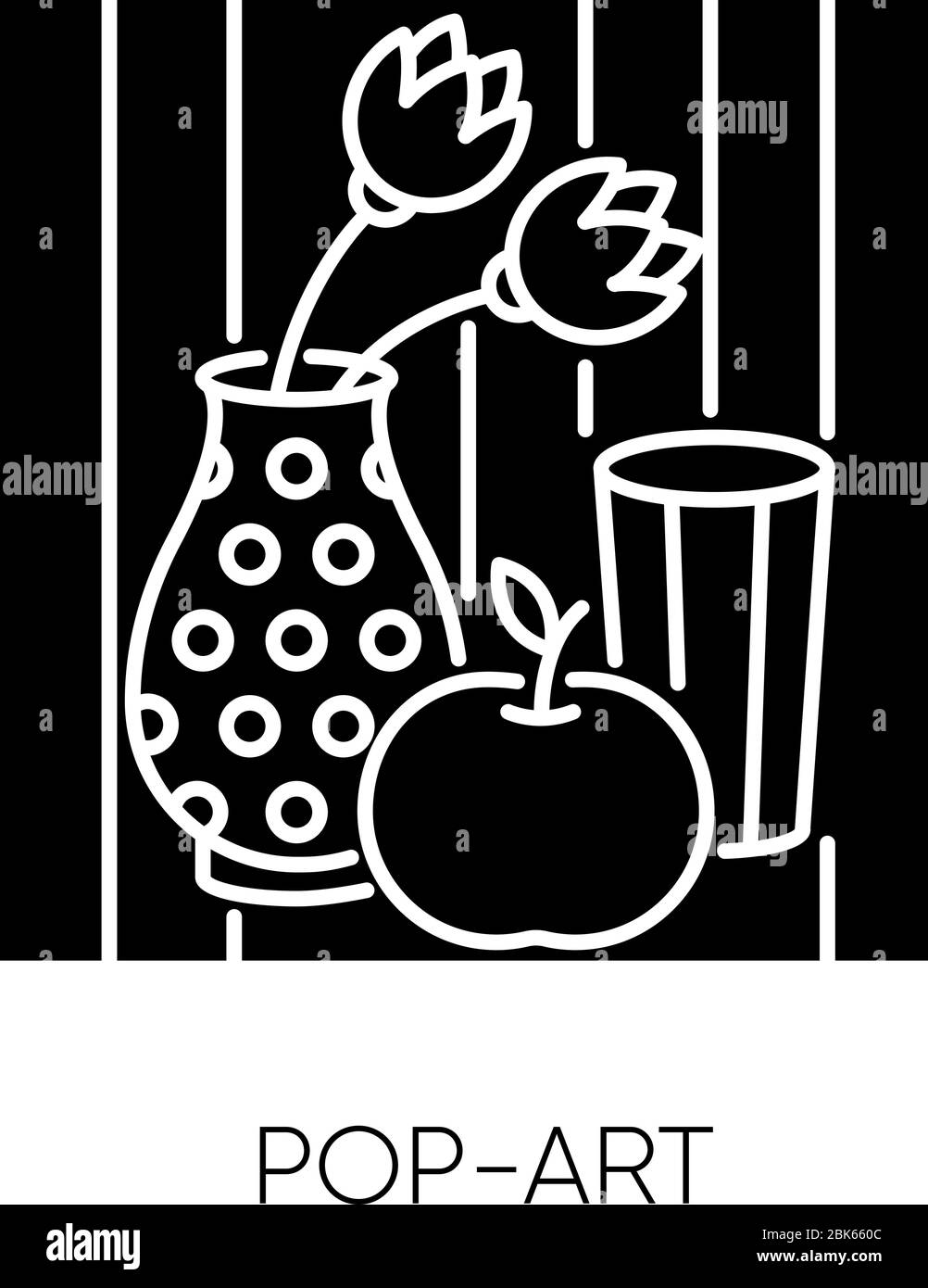 Icona a forma di glifo nero pop art Illustrazione Vettoriale Icona a forma di glifo nero pop art Illustrazione Vettoriale