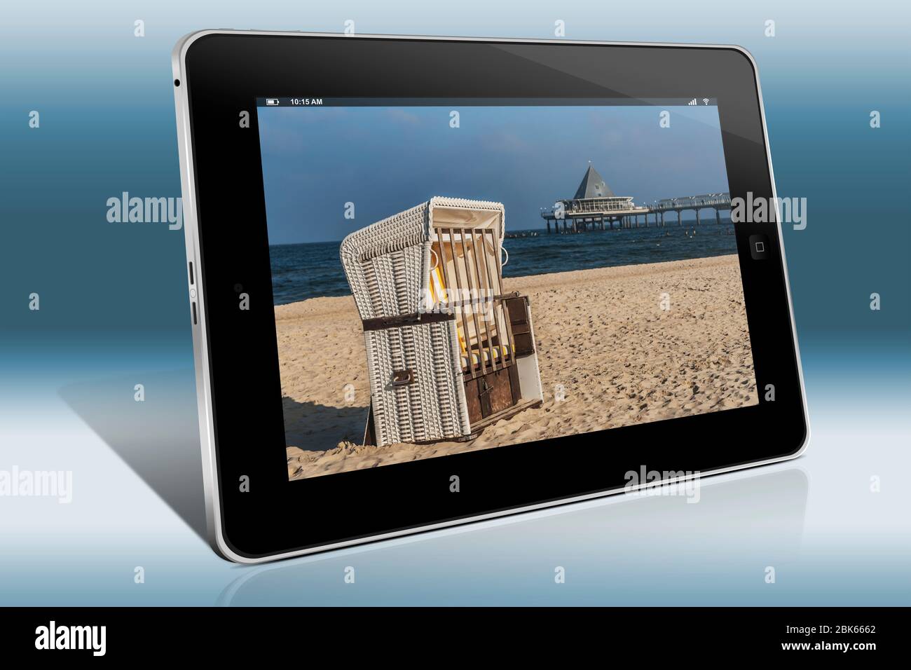 Heringsdorf Pier, Heringsdorf, isola di Usedom, Vorpommern-Greifswald, Meclemburgo-Pomerania Occidentale, Germania, Europa Foto Stock