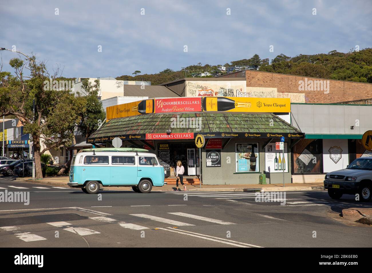 VW camper kombi van a Sydney, NSW, Australia veicolo di trasporto famoso classico Foto Stock