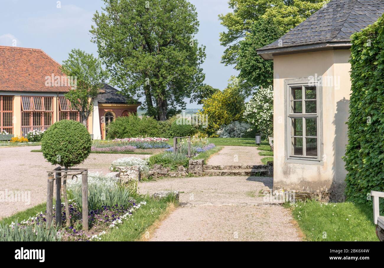 Padiglione, parco e orangeria del Palazzo Belvedere a Weimar Foto Stock