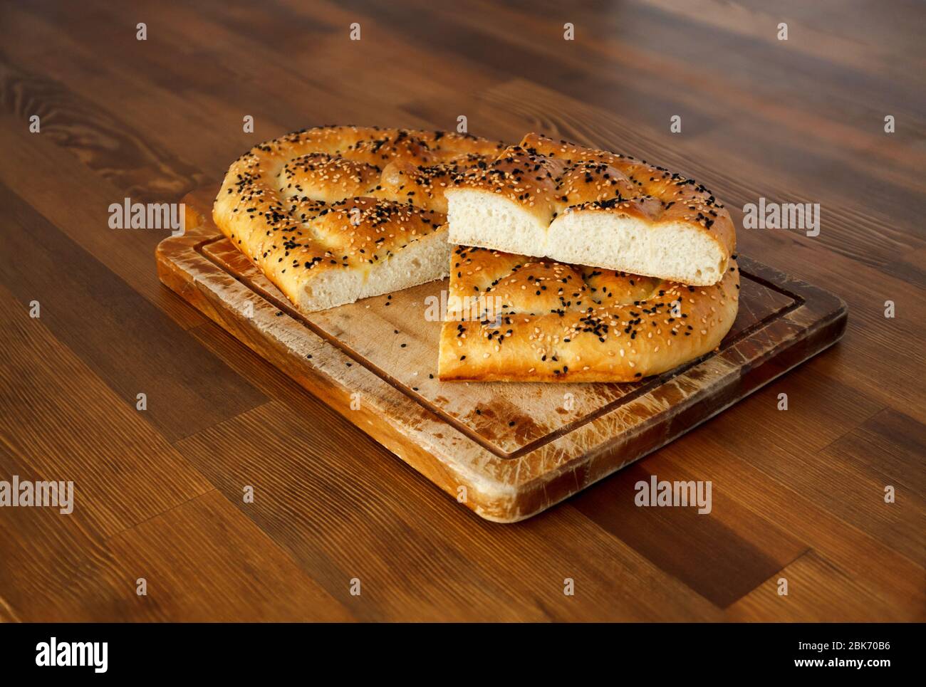 Ramadan pita (pide) fatto in casa Foto Stock