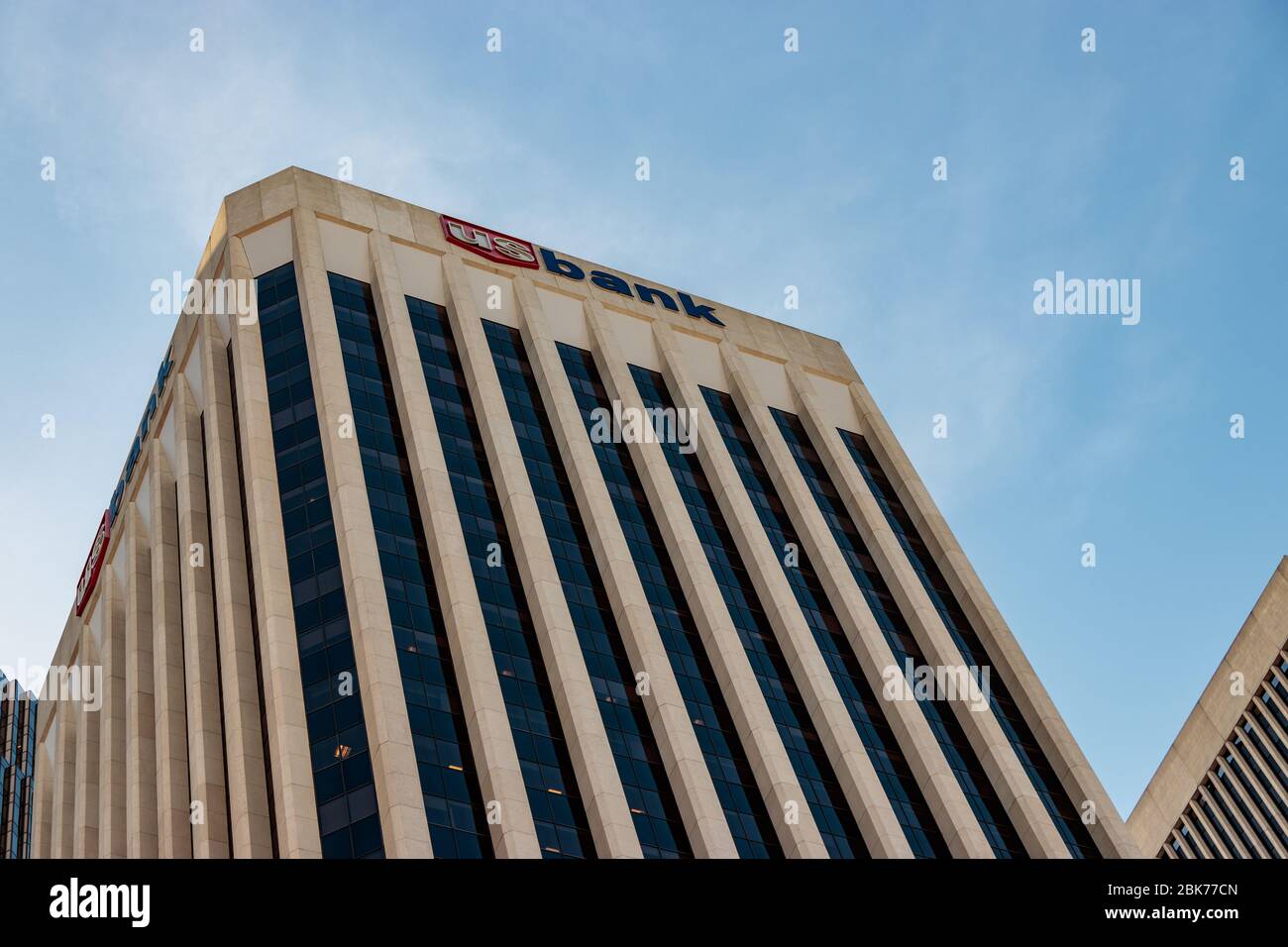 Vista dell'edificio della US Bank, Market Street Foto Stock