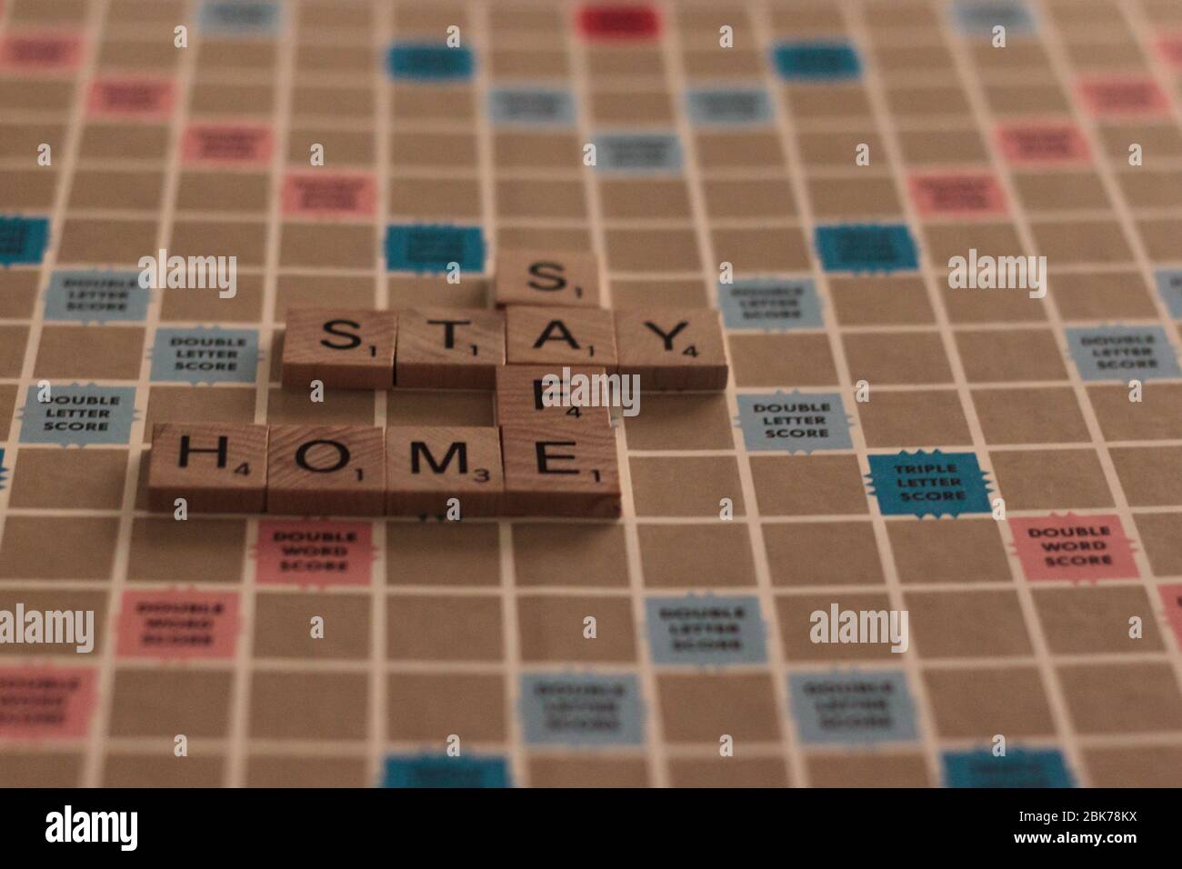 Tavola da scrable per quarantena Foto Stock