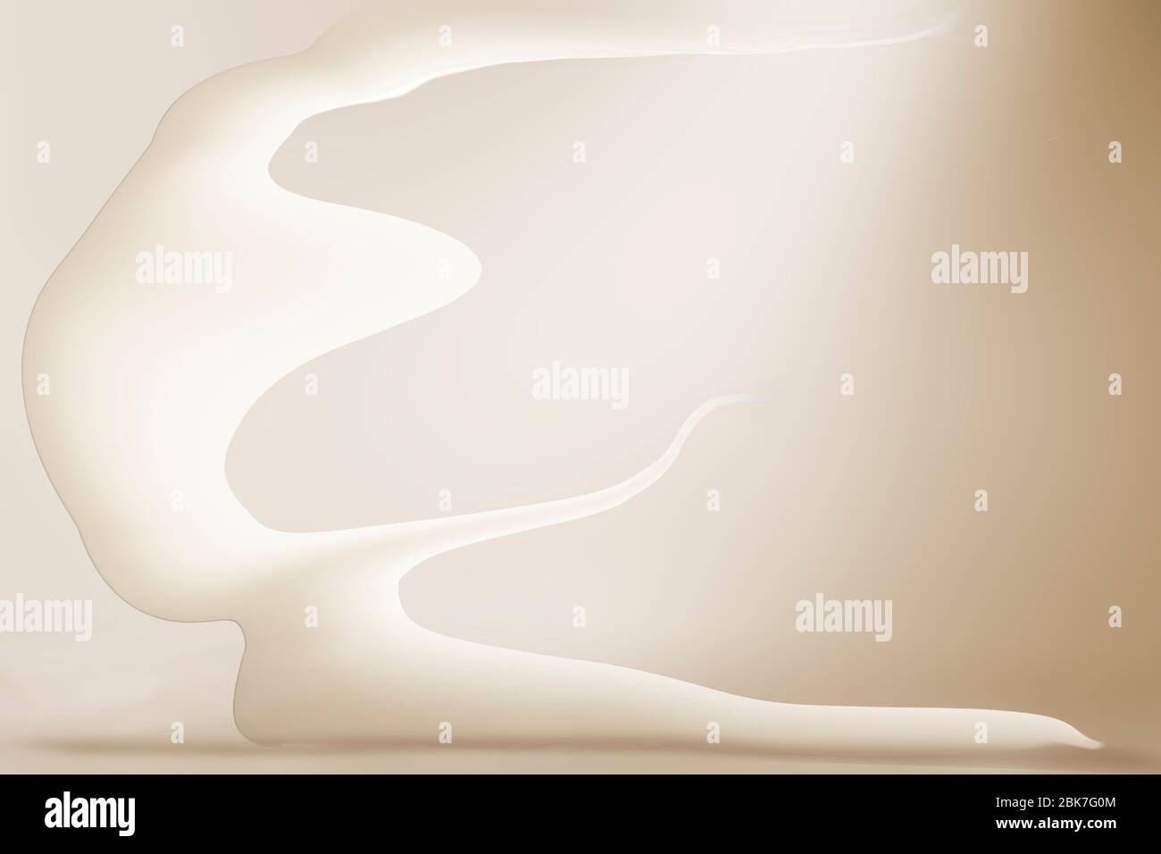 forme organiche in camera bianca futuristica Foto Stock