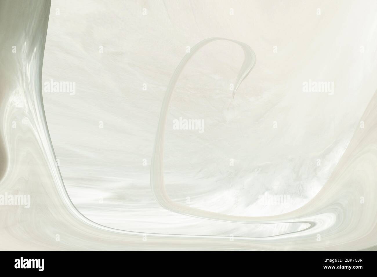 forme organiche in camera bianca futuristica Foto Stock