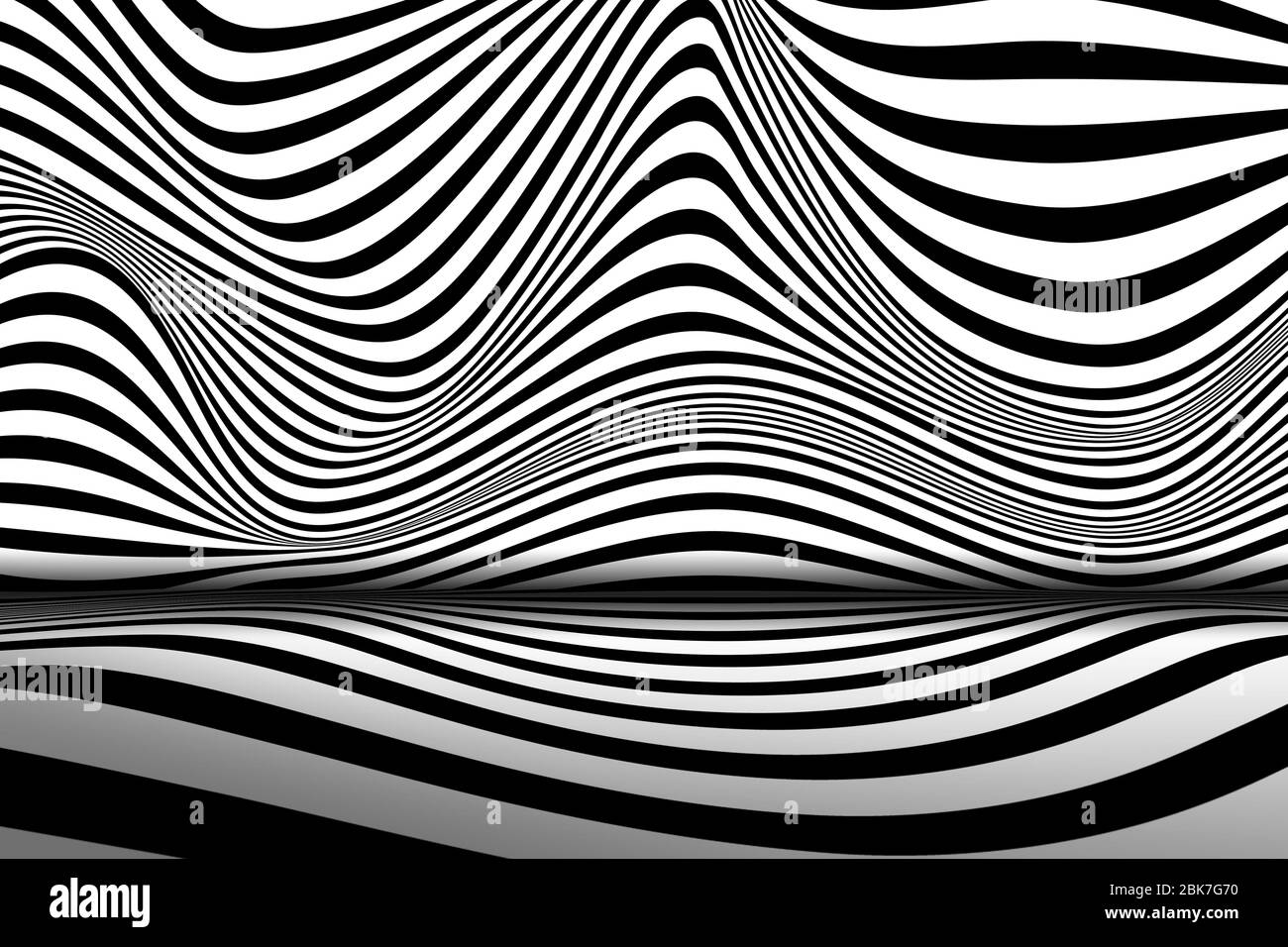 sfondo psichedelico bianco e nero Foto Stock