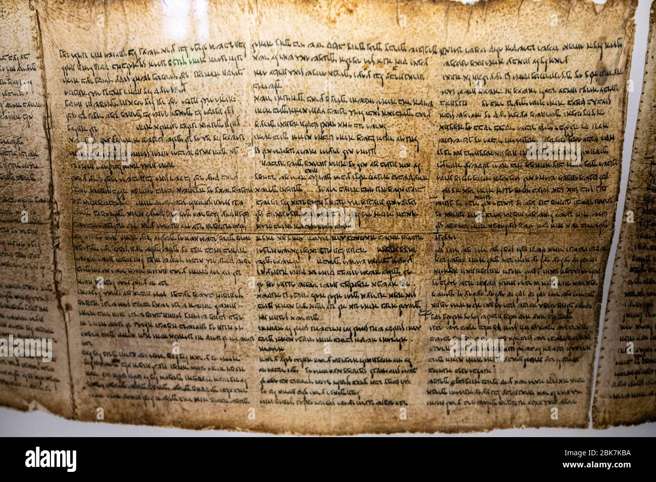 Museo Israeliano del Mar Morto scorre a Gerusalemme, Israele Foto Stock