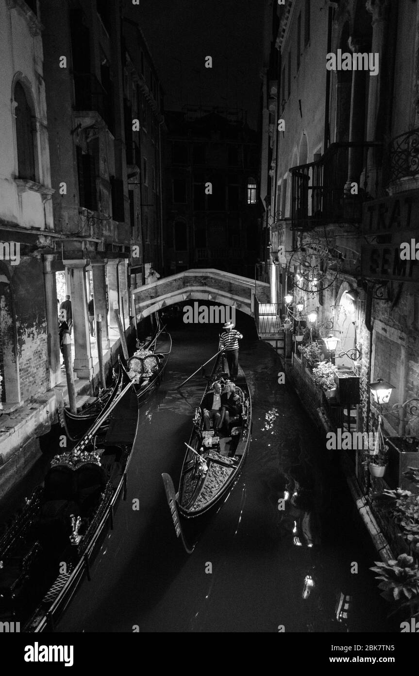 Venezia di notte Foto Stock