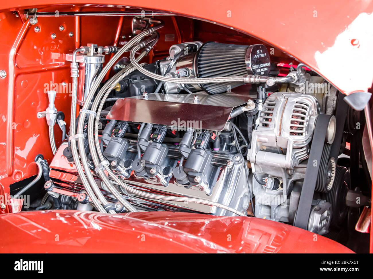 2019 Barrett-Jackson Scottsdale Auction, 1936 Plymouth Deluxe Coupé personalizzato - motore HEMI V8 da 5.7 litri a iniezione di carburante Foto Stock
