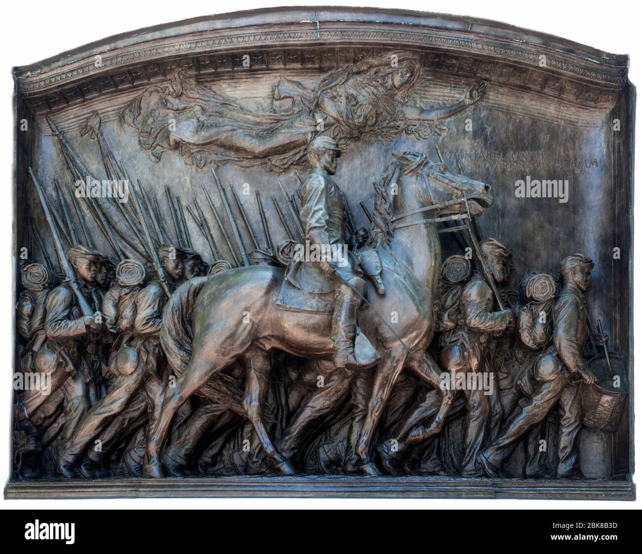 Monumento al 54o reggimento volontari afro-americani della Guerra civile a Boston Foto Stock