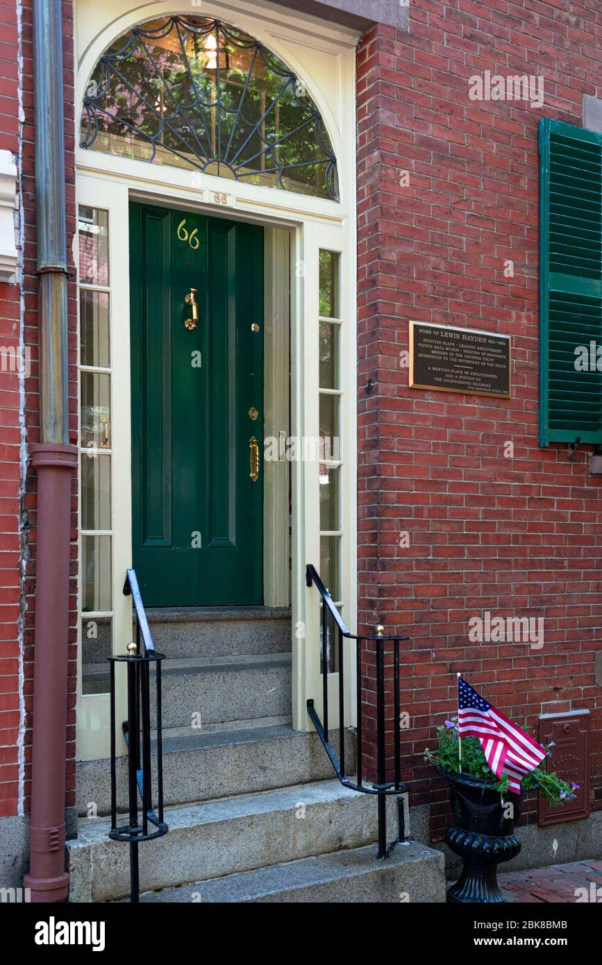 La casa di Lewis Hayden, che era un abolizionista leader a Boston Foto Stock