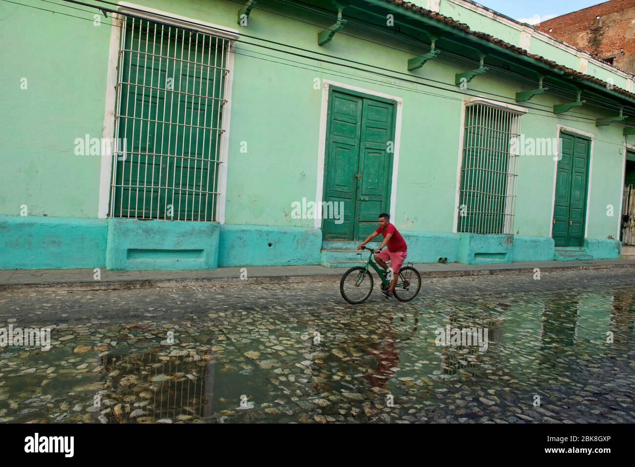 Bicicletta a Trinidad, Cuba, Patrimonio Mondiale dell'UNESCO Foto Stock
