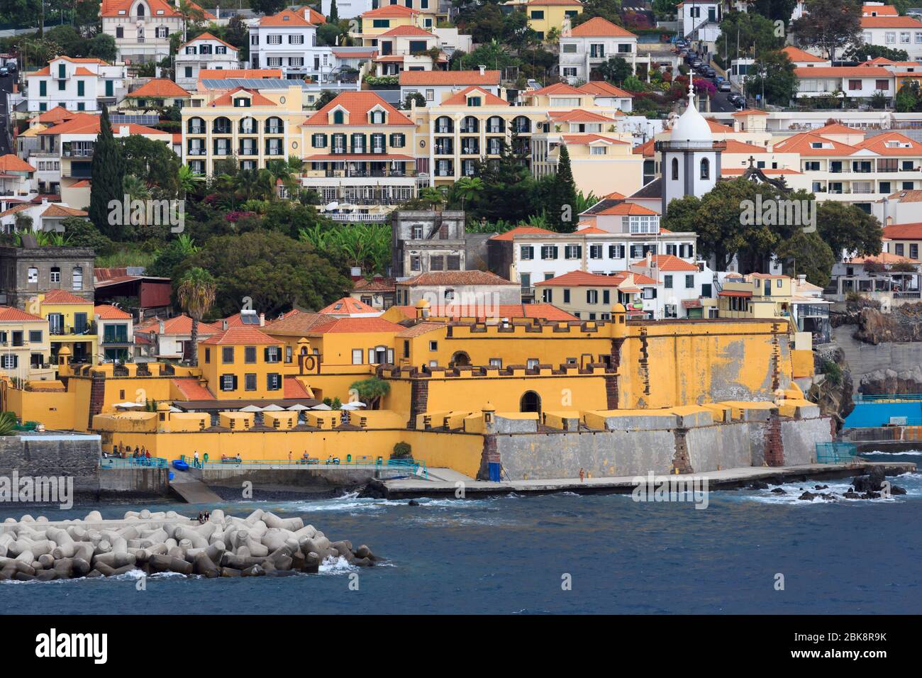 Sao Tiago Fort, città di Funchal, Madeira, Portogallo, Europa Foto Stock