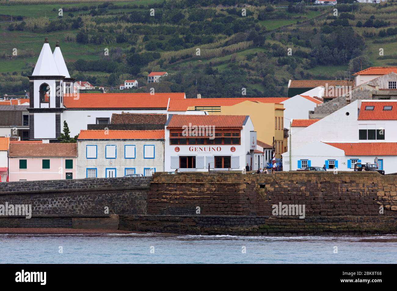 Port PIM, Horta City, Faial Island, Azzorre, Portogallo, Europa Foto Stock