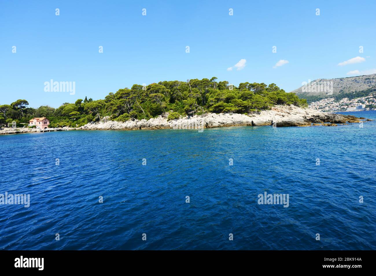 La bellissima isola di Lokrum vicino a Dubrovnik, Croazia. Foto Stock