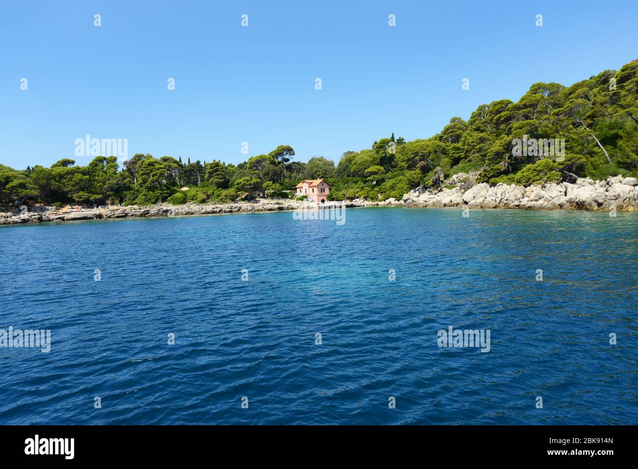La bellissima isola di Lokrum vicino a Dubrovnik, Croazia. Foto Stock