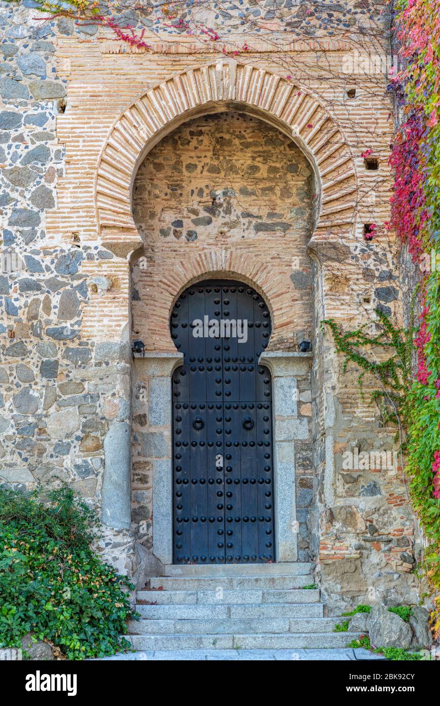 Porta con cornice chiave in Spagna Foto Stock