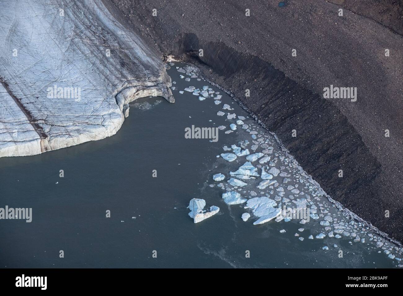 Vista astratta del ghiacciaio Foto Stock