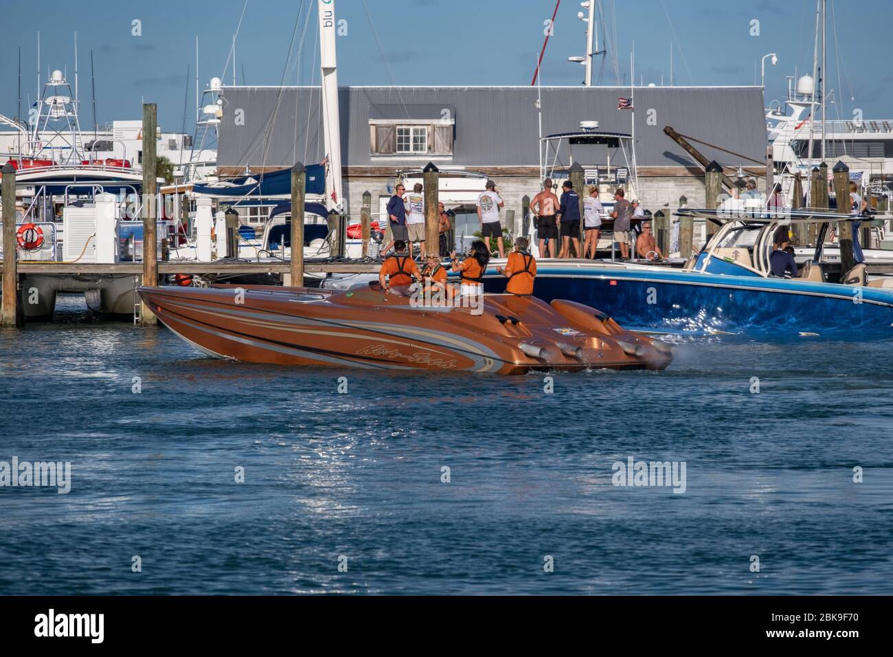 Key West, US-7 novembre 2019: Gara annuale di Super Boat Key West. Foto Stock