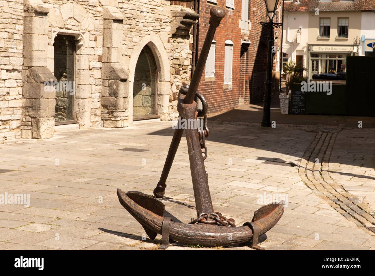 Poole, Dorset, UK-April, 26,2018:Anchor di origine sconosciuta. Foto Stock