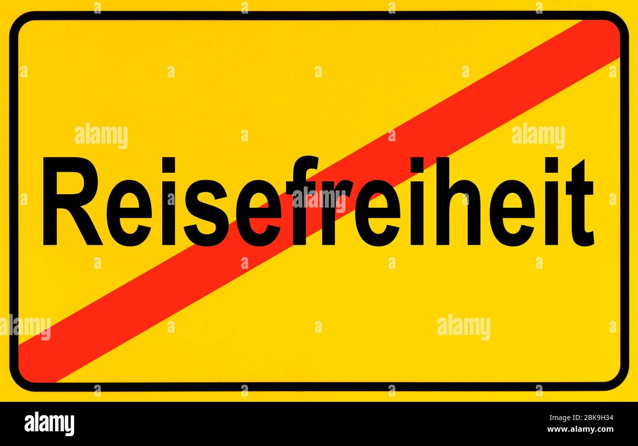 Immagine simbolica, monito di viaggio mondiale del Foreign Office a causa della crisi di Corona, Germania Foto Stock