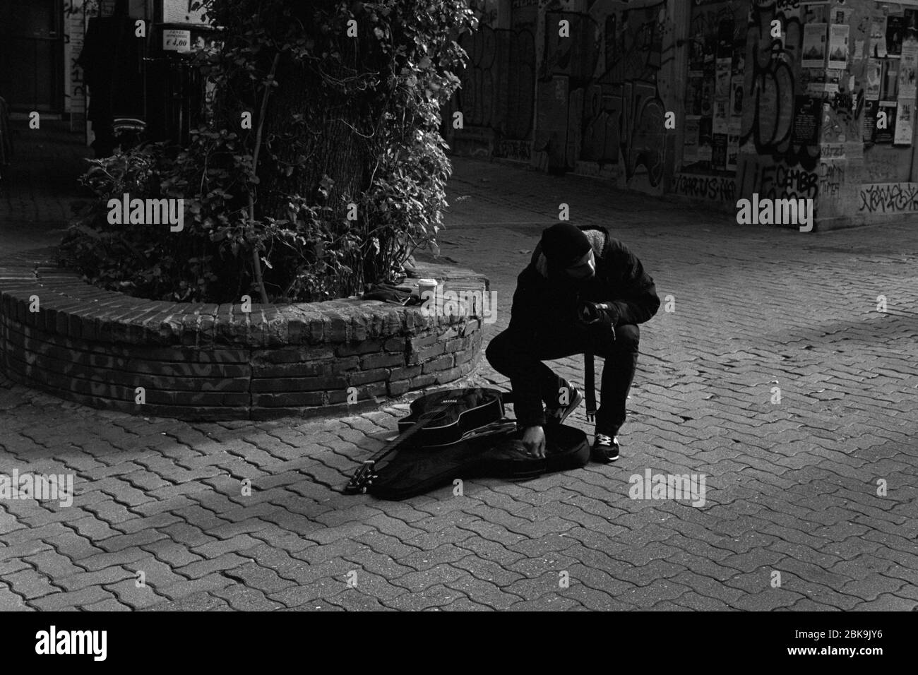 Musicista di strada, Atene Grecia Foto Stock