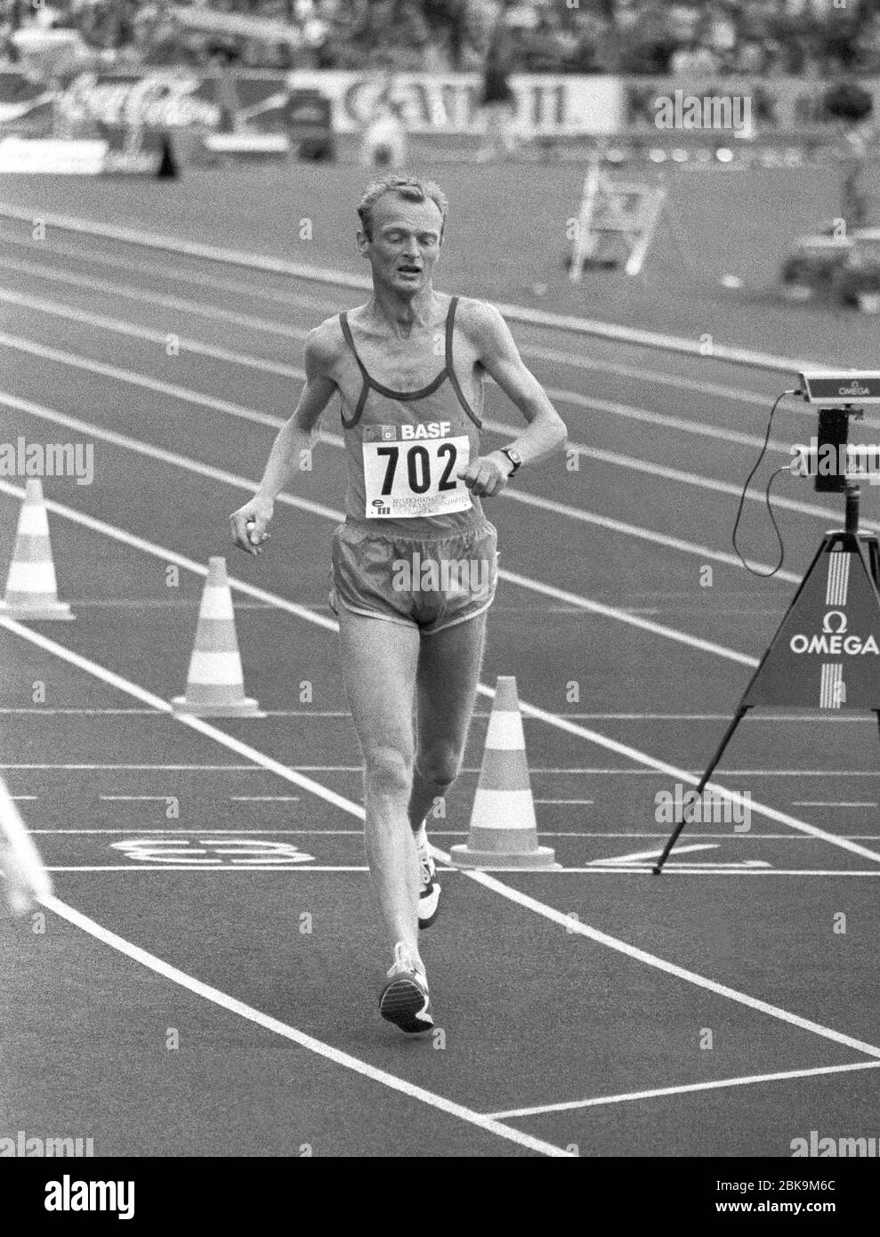 KJELL-ERIK STÅHL Runner della Maratona svedese al Campionato europeo di Stoccarda 1986 Foto Stock