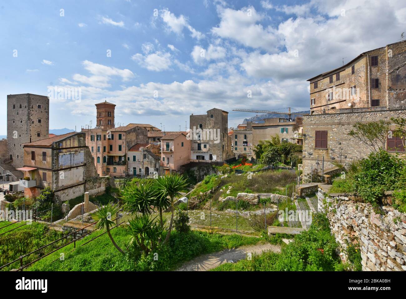 Vista panoramica sulla città di Terracina Foto Stock