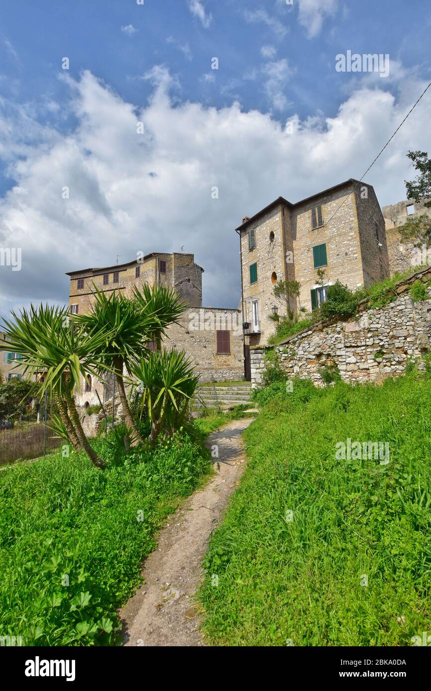 Vista panoramica sulla città di Terracina Foto Stock