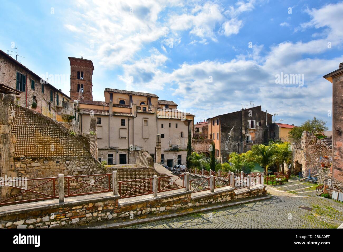 Vista panoramica sulla città di Terracina Foto Stock