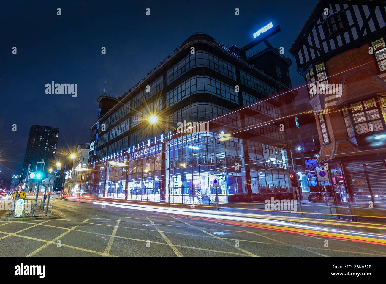 Una vista dell'Express Building su Great Ancoats Street, Ancoats, Manchester. Foto Stock