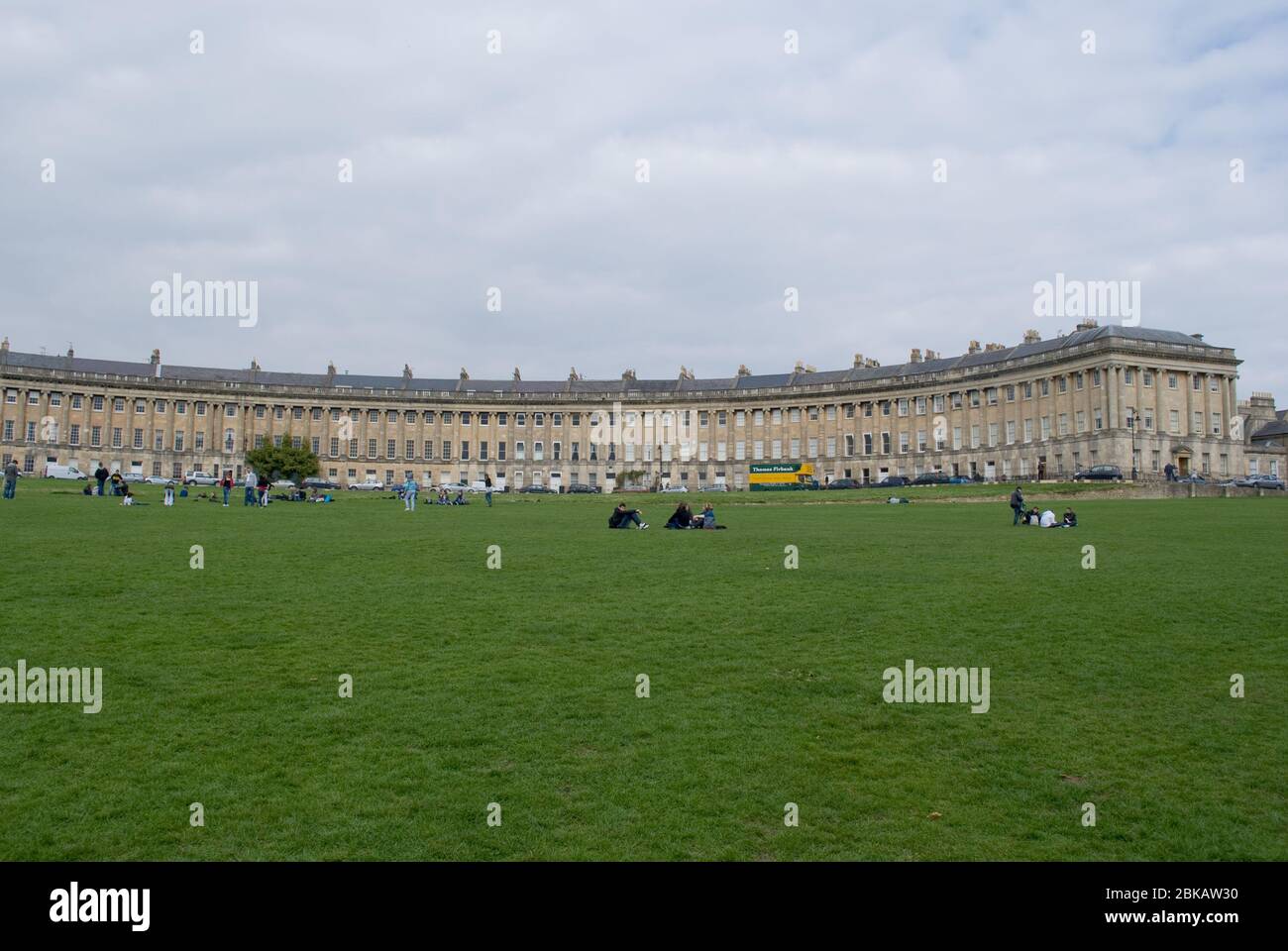 Bath Stone Terraced Houses Georgian Architecture Terraces The Royal Crescent, Bath, BA1 2LS Regno Unito John Wood il sito più giovane del patrimonio mondiale Foto Stock