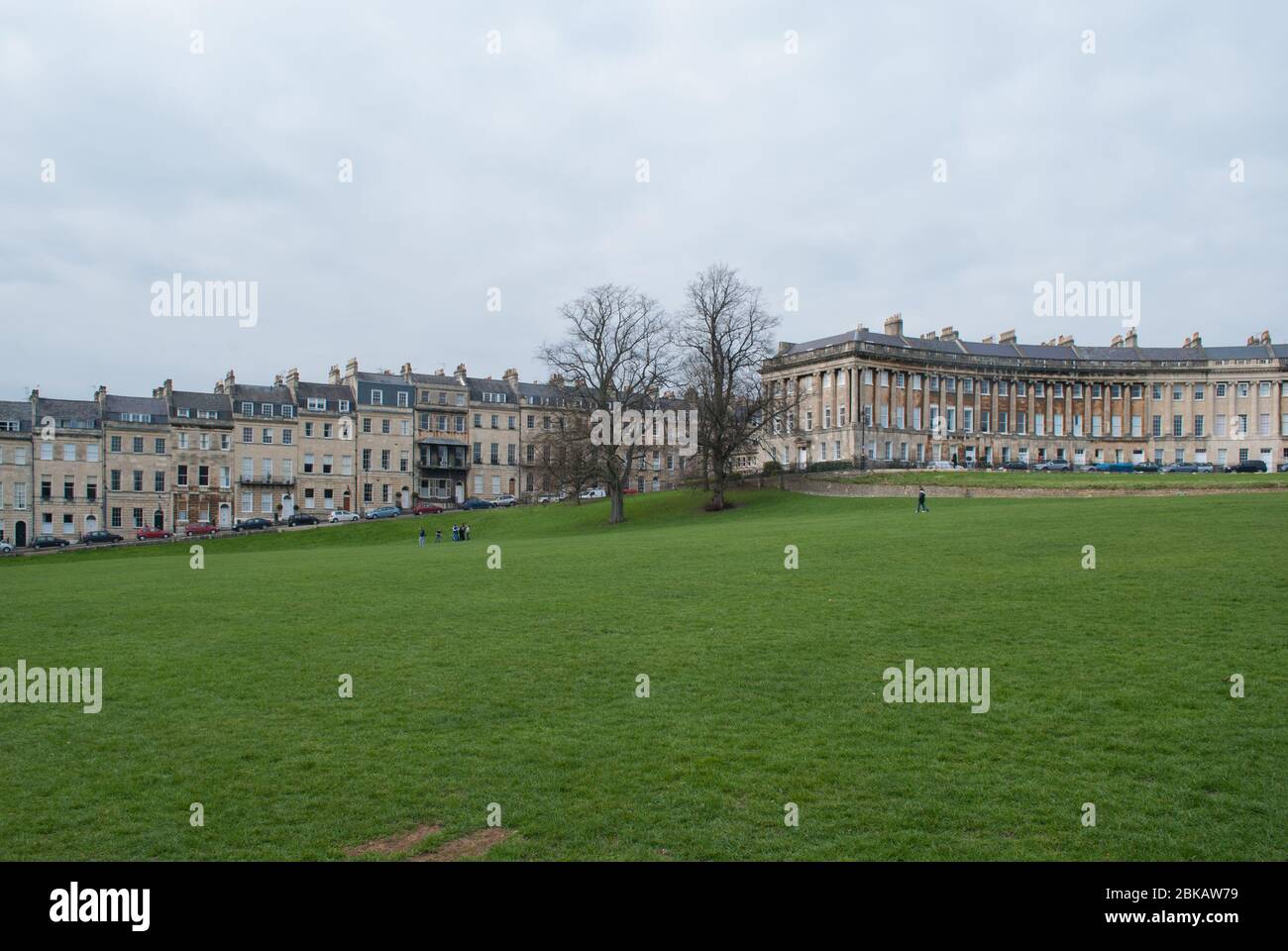 Bath Stone Terraced Houses Georgian Architecture Terraces The Royal Crescent, Bath, BA1 2LS Regno Unito John Wood il sito più giovane del patrimonio mondiale Foto Stock