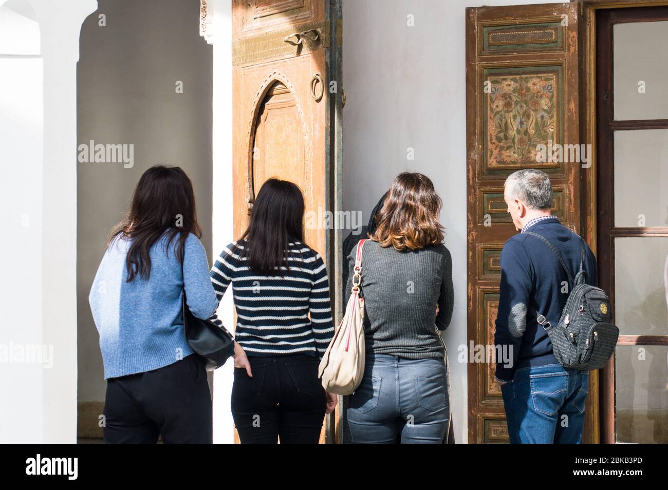 Bahia Palace interni a Marrakech, Marocco, Nord Africa Foto Stock