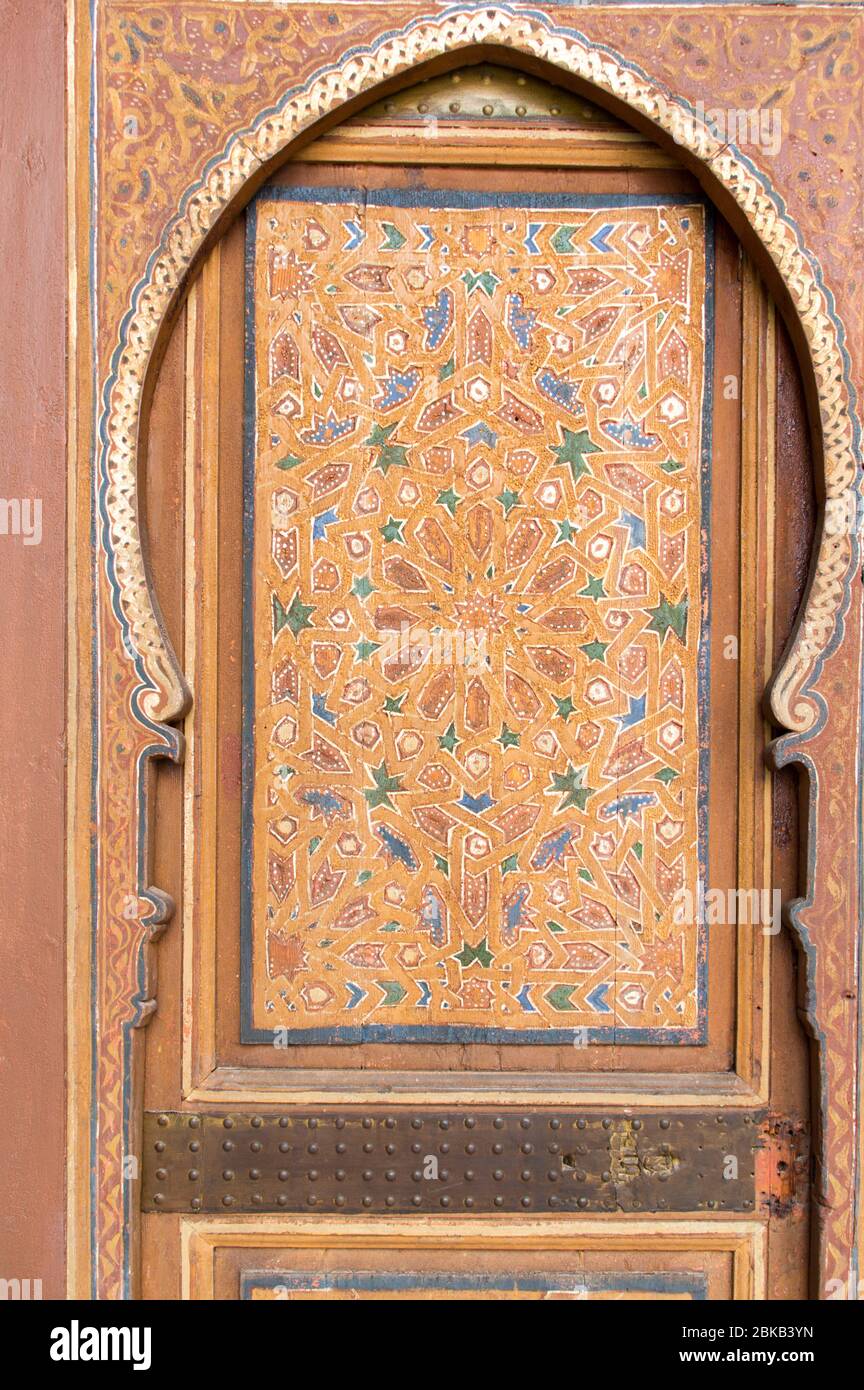 Bahia Palace interni a Marrakech, Marocco, Nord Africa Foto Stock