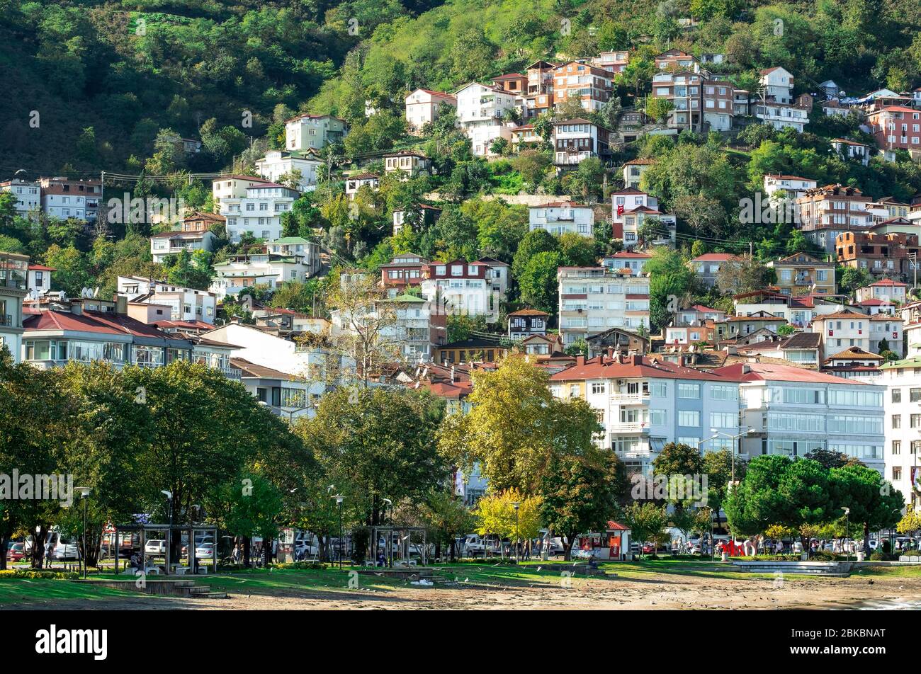 Boztepe, Ordu, Turchia - Novembre 2019: Boztepe, il mare nero e la casa di Ordu City è molto popolare e memorabile posto a Ordu, Turchia. Foto Stock