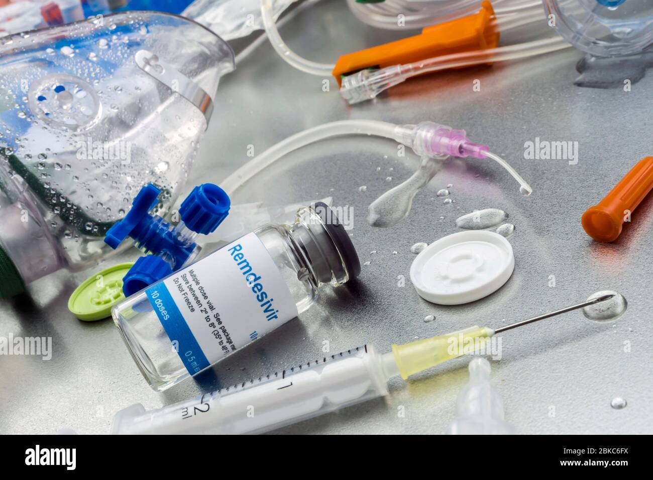 Farmaco usato per le persone colpite da Covid-19, Remdesivir è una profilassi antivirale selettiva contro il virus che è già in uso sperimentale, c Foto Stock