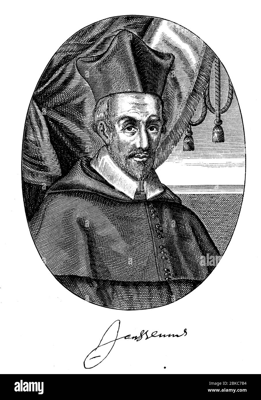 Cornelius Jansen, 28 ottobre 1585 – 6 maggio 1638, è stato un . 28 Ottobre 1585 - 6. Mai 1638, guerra ein niederländischer Theologe, Historisch, storico, digitale migliorata riproduzione di un originale del 19 ° secolo / digitale Reproduktion einer Originalvorlage aus dem 19. Jahrhundert Foto Stock